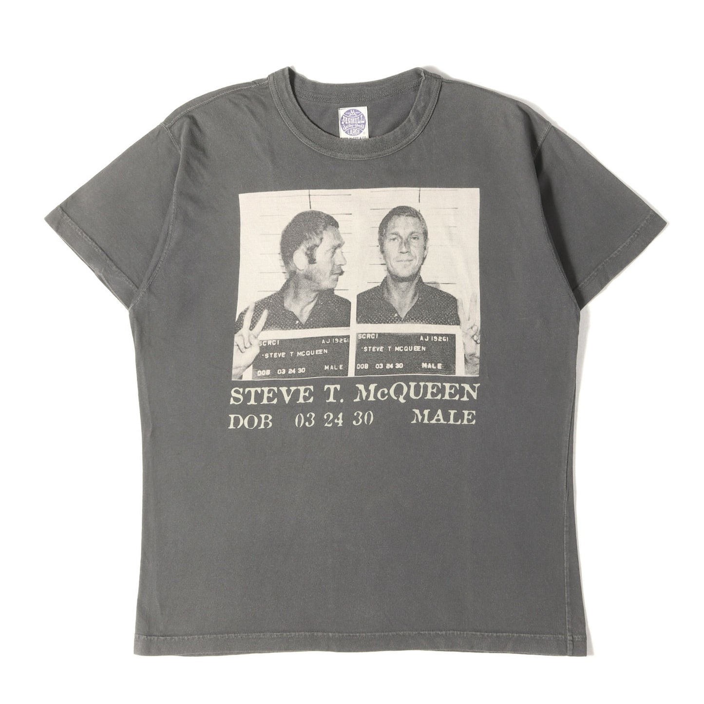 ×Steve McQueen スティーブ・マックイーン マグショット Tシャツ