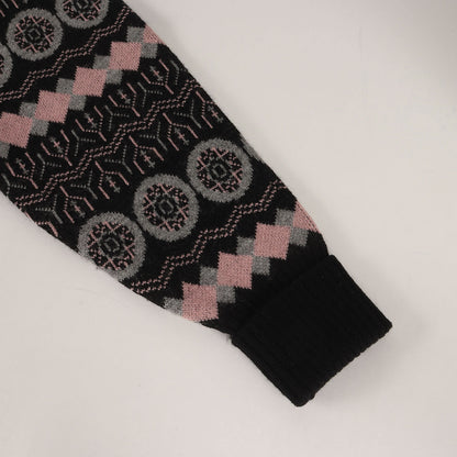 カワサキ・マッハ モーターサイクル ジャガード クルーネック ニット