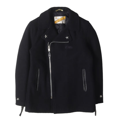 ×Schott スタースタッズ メルトンウール Pコート