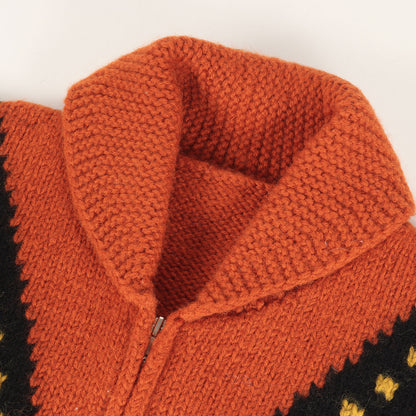 モペッドデザイン フルジップ カウチンニット