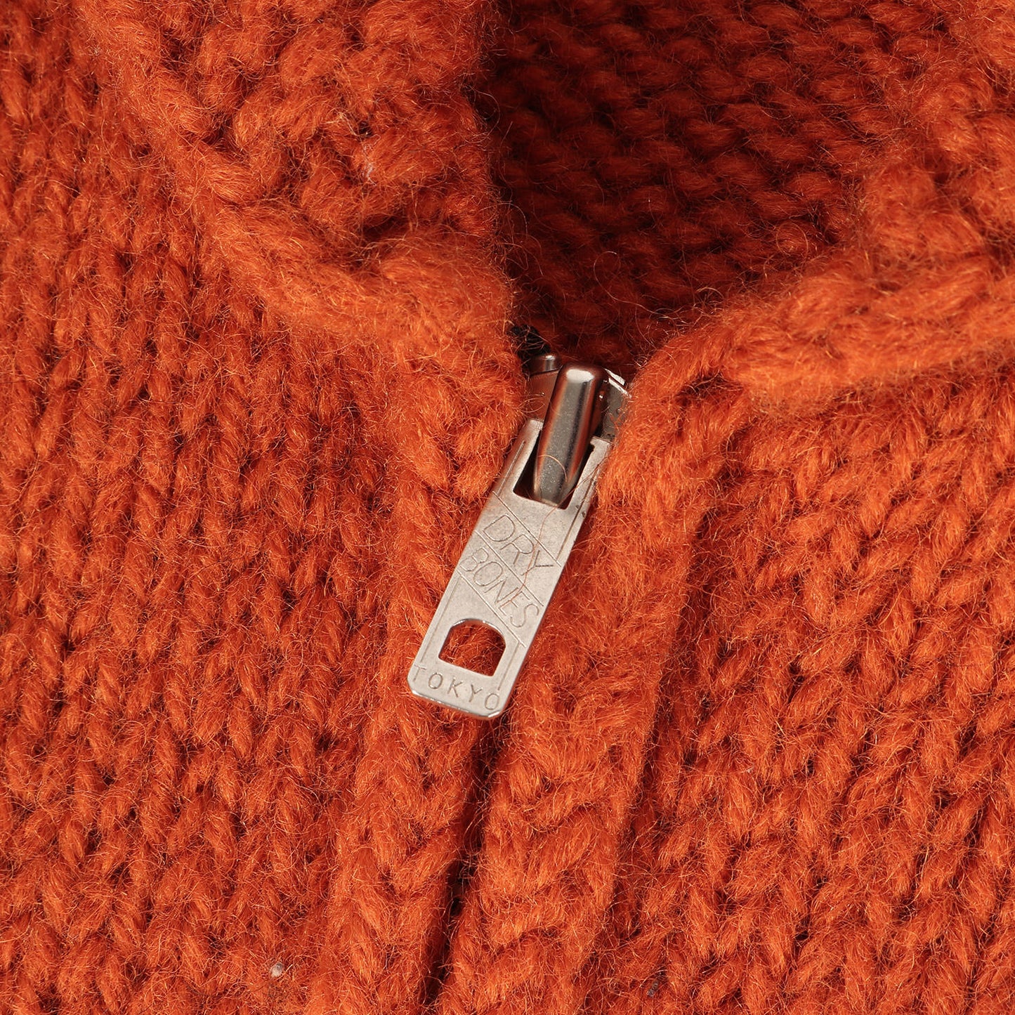 モペッドデザイン フルジップ カウチンニット