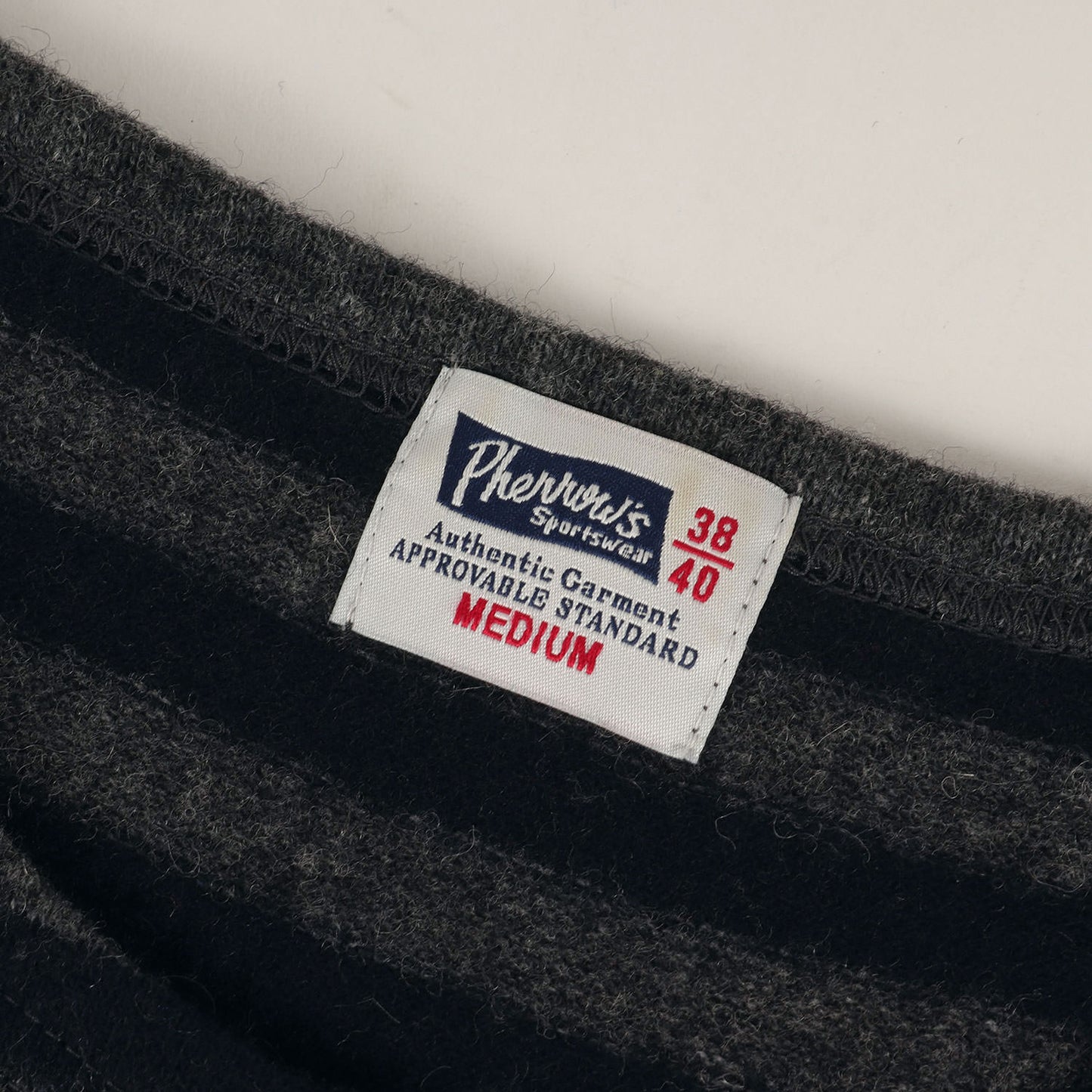 バスクシャツタイプ ボーダー ウールニット