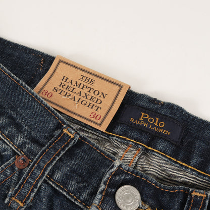 [最新作モデル] 25AW ヴィンテージ加工 リラックス ストレート デニムパンツ (Hampton)