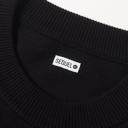 24SS ロゴ刺繍 クルーネック コットンニット(KNIT)