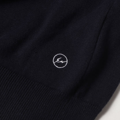 ×fragment design ワンポイント刺繍 コットンニット