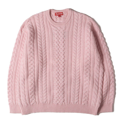 23AW ビッグロゴ ケーブル編み ウールニット セーター(Appliqu Cable Knit Sweater)