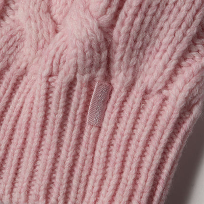 23AW ビッグロゴ ケーブル編み ウールニット セーター(Appliqu Cable Knit Sweater)
