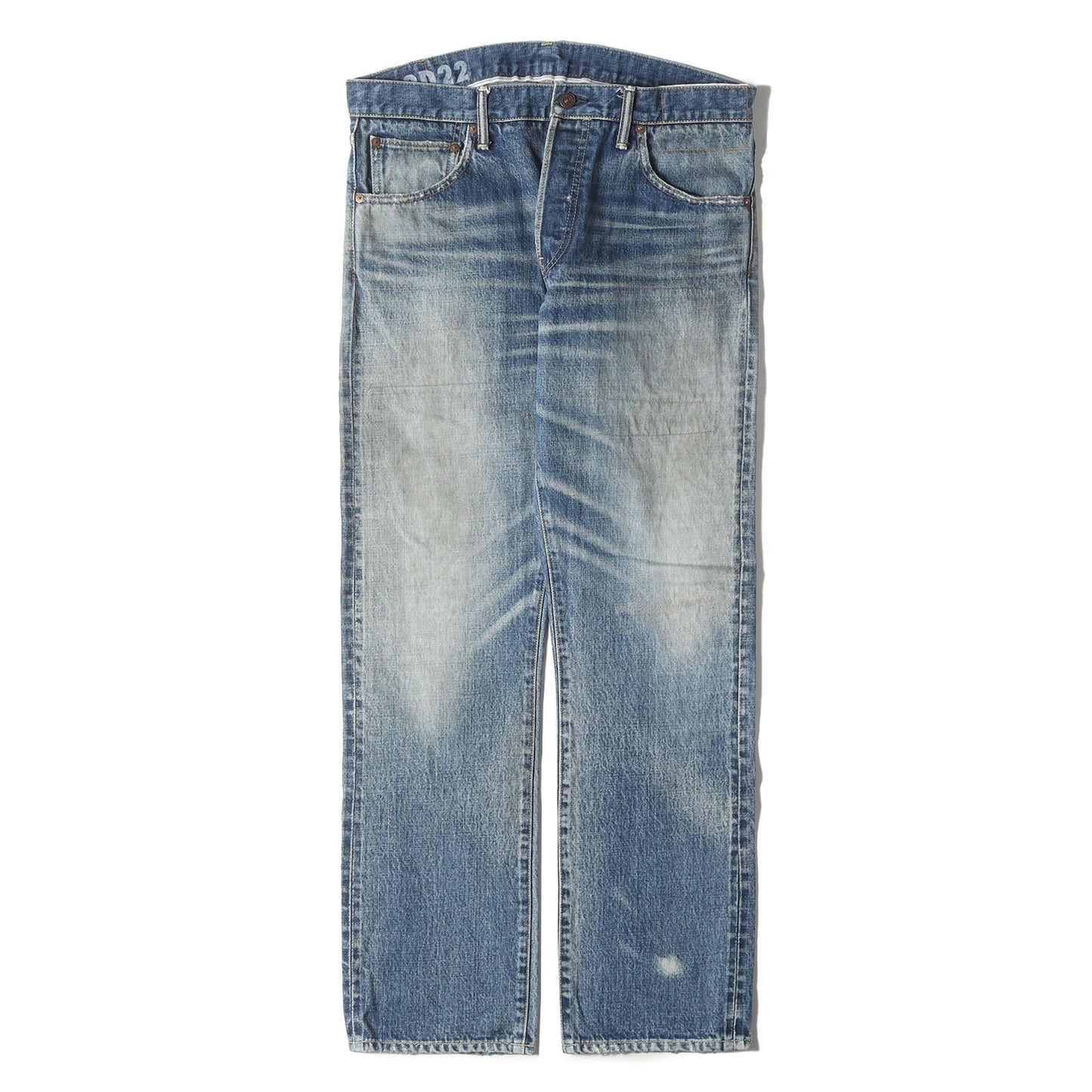 F.I.L限定 ヴィンテージ加工 デニムパンツ(SOCIAL SCULPTURE 01 SLIM DAMAGED-22)