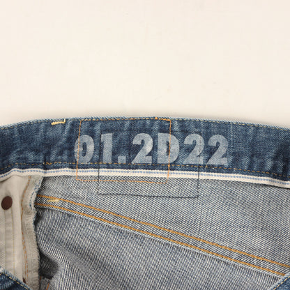 F.I.L限定 ヴィンテージ加工 デニムパンツ(SOCIAL SCULPTURE 01 SLIM DAMAGED-22)