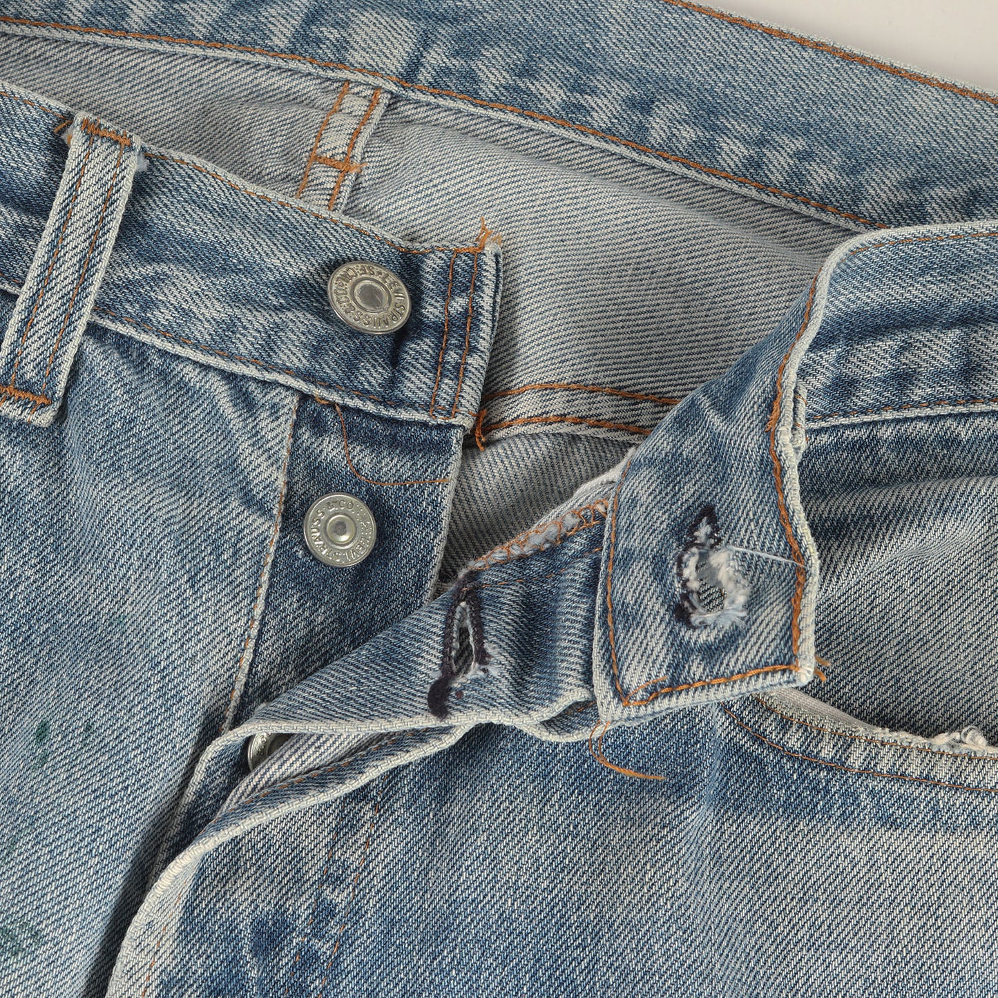 [雰囲気抜群] 80s 501 赤耳 デニムパンツ / ボタン裏刻印555 バレンシア工場