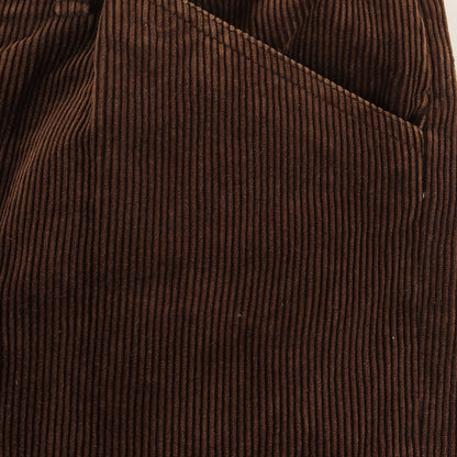 バックルバック付き 太畝コーデュロイ ワークパンツ