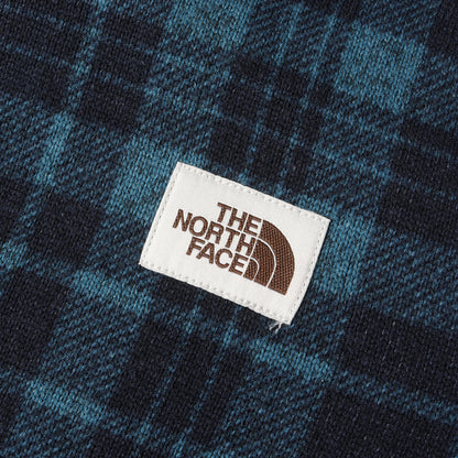 [US企画] 裏地フリース チェック ハーフジップ ニット