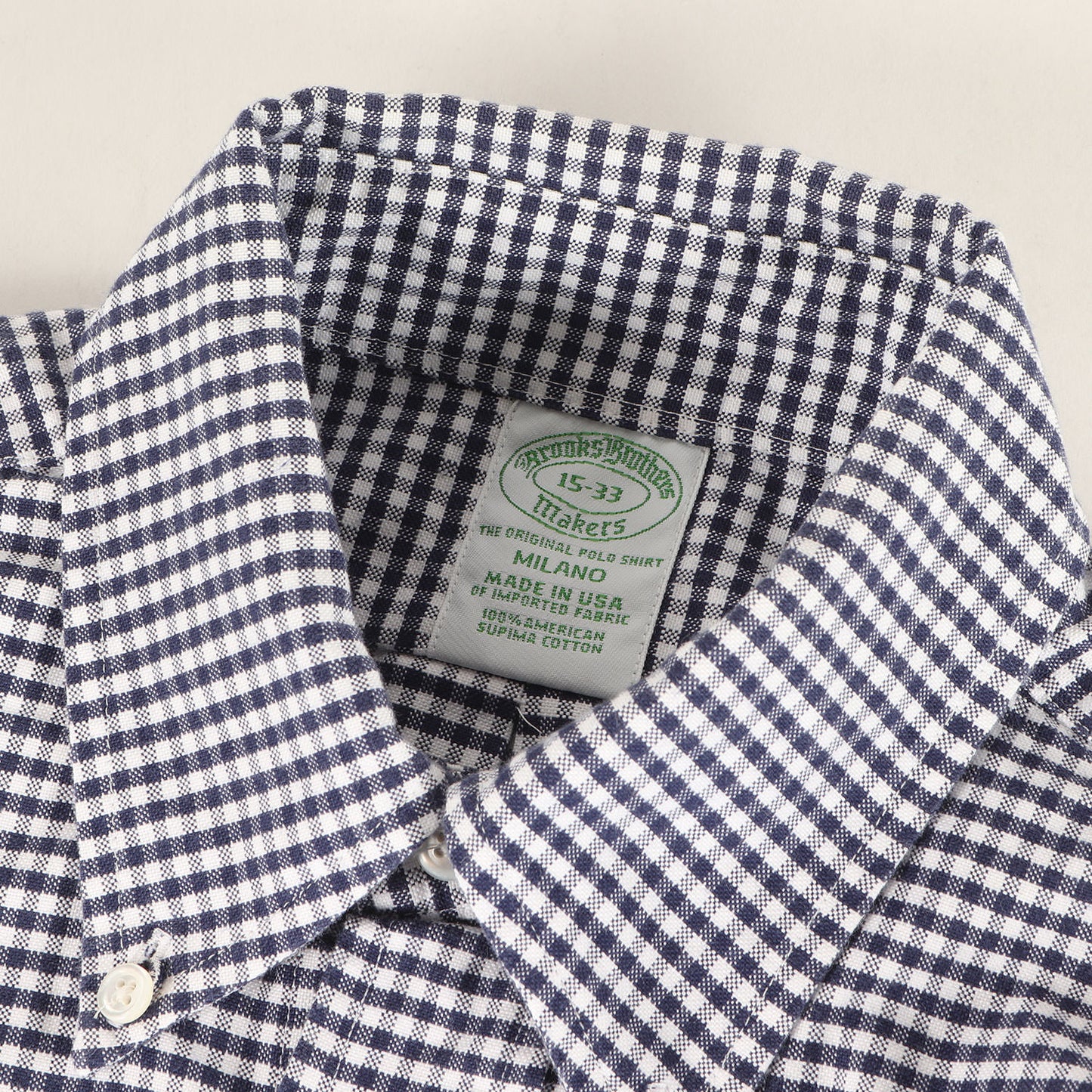 USA製 ギンガムチェック ボタンダウンシャツ Milano Fit