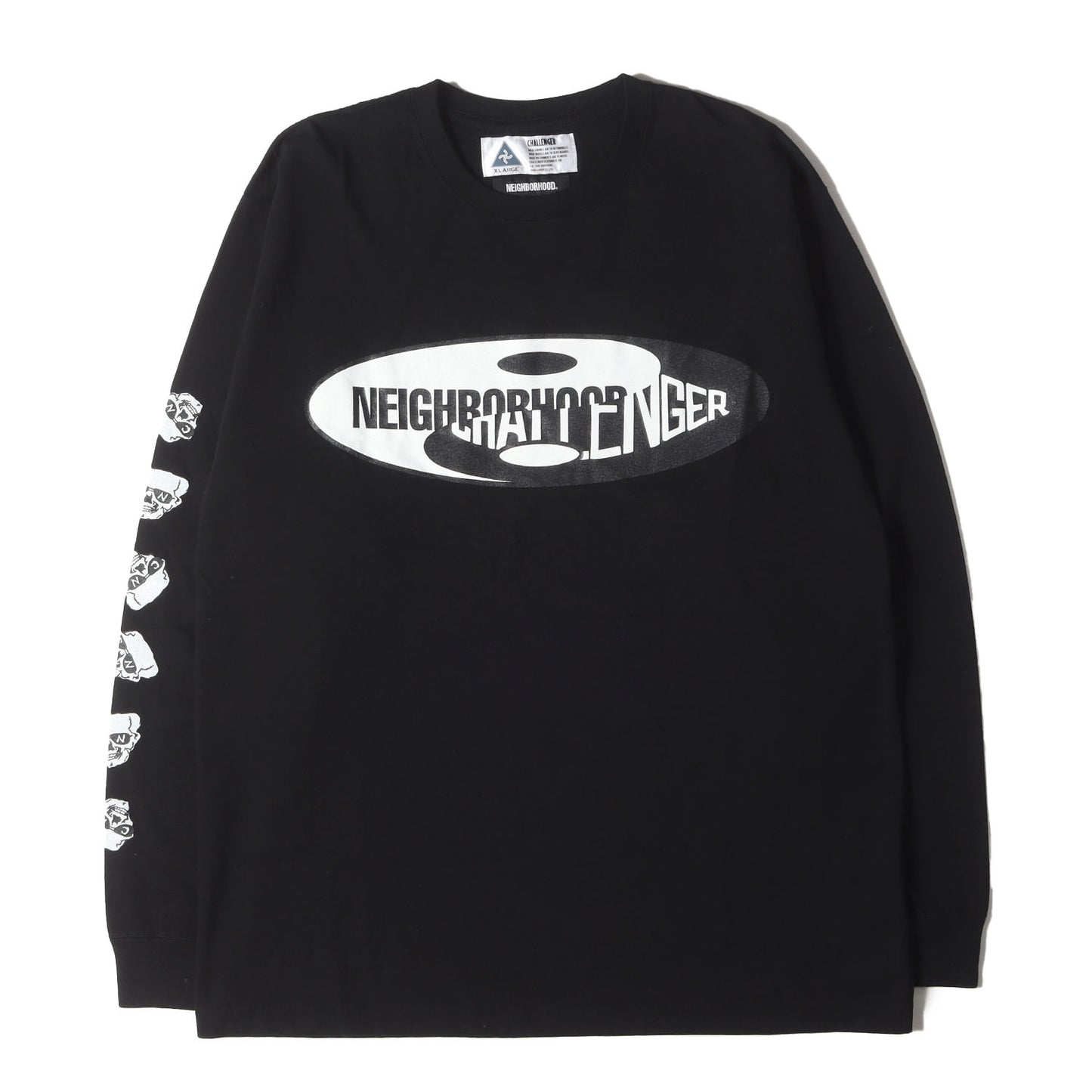21AW ×NEIGHBORHOOD コラボロゴ ロングスリーブ Tシャツ(MIX LOGO SKULL L/S TEE)