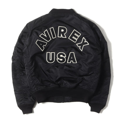 [定番人気モデル] バックロゴパッチ MA-1 ナイロン フライトジャケット (MA-1 COMMERCIAL LOGO)