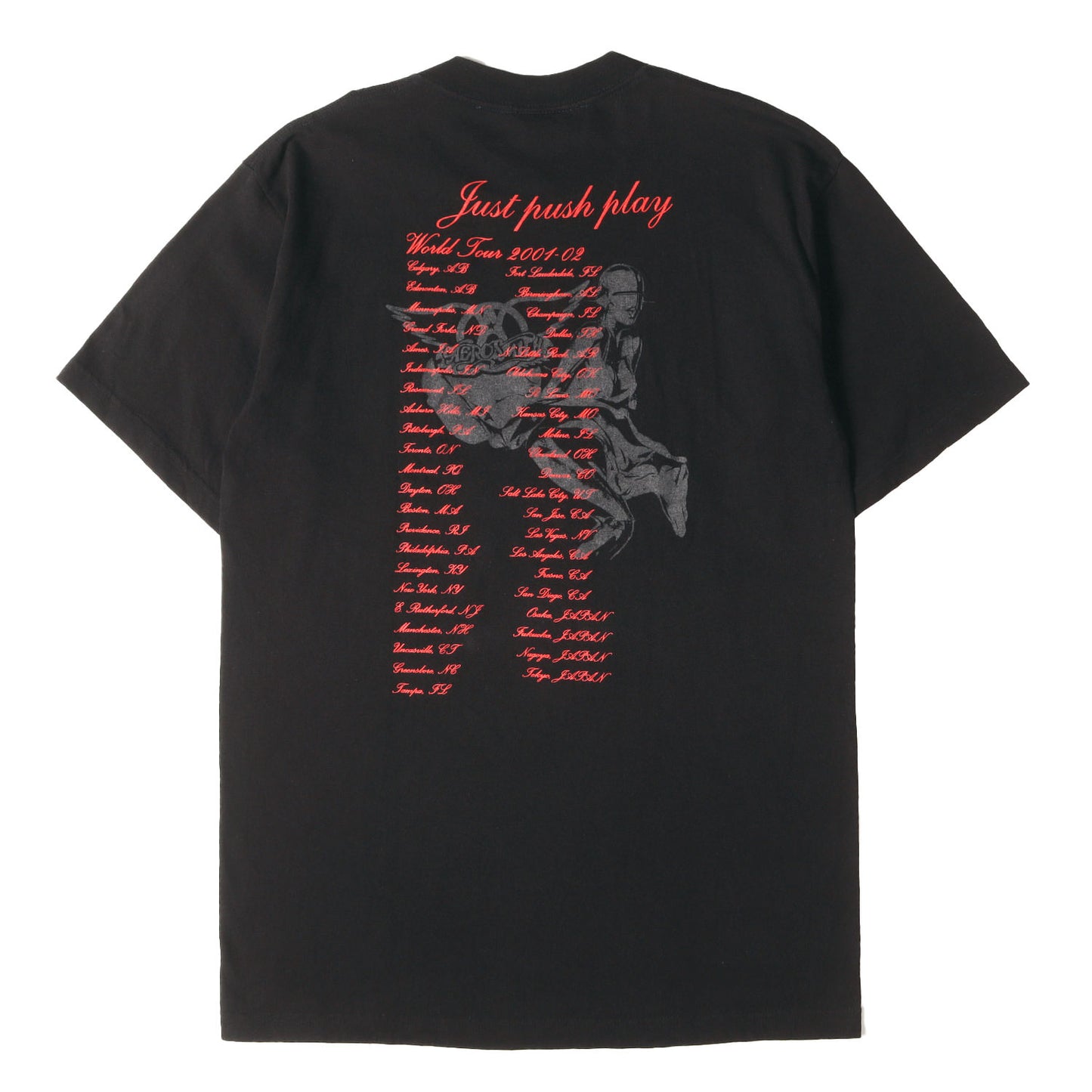 00s Aerosmith 空山基 Just Push Play Wolrd Tour 2001-02 エアロスミス Tシャツ / USA製 giant