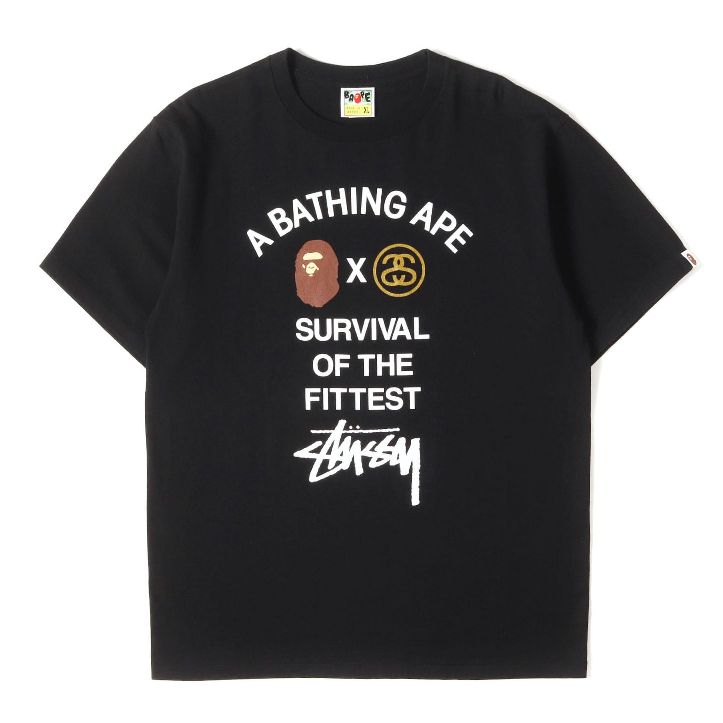 ×STUSSY 初売り限定 猿顔 & SSリンクロゴ Tシャツ