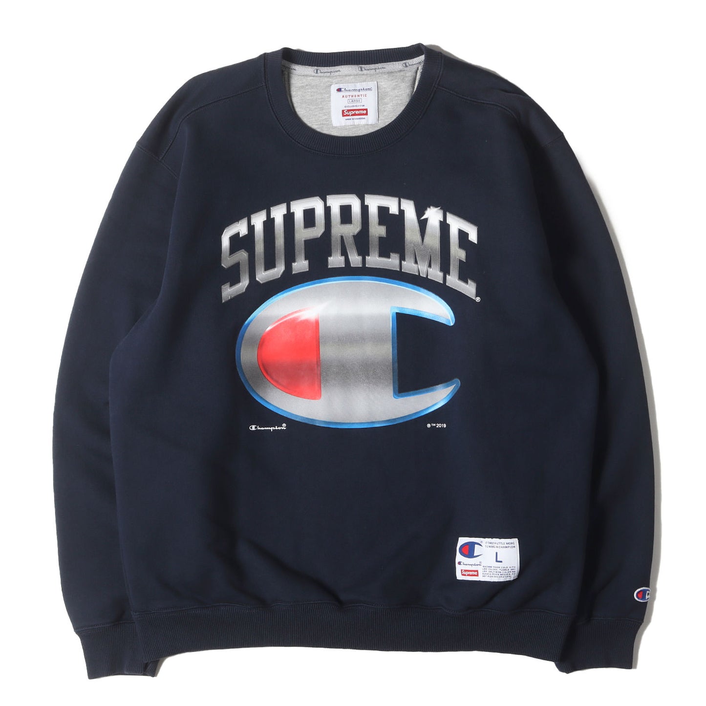 ×Champion クロームロゴ クルーネック スウェット(Chrome Crewneck)
