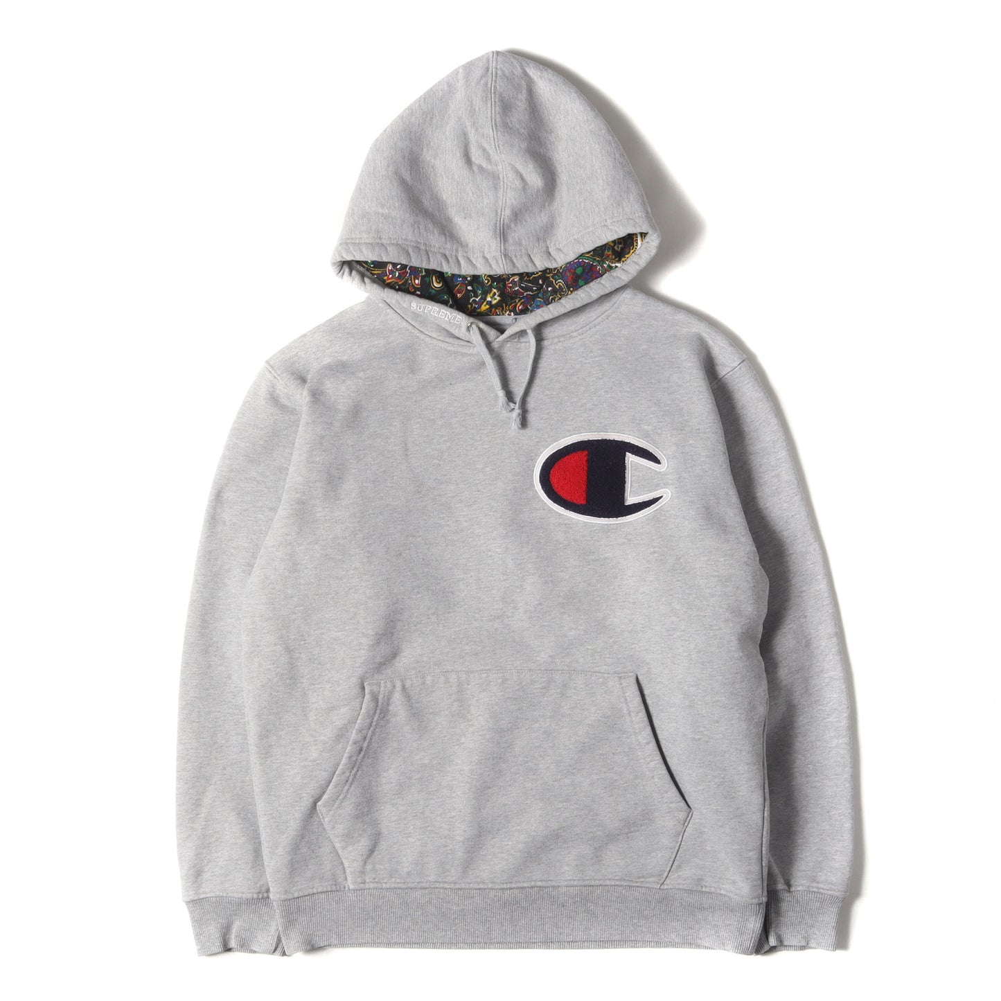 ×Champion ペイズリー柄フード スウェットパーカー(Paisley Pullover Hoodie)
