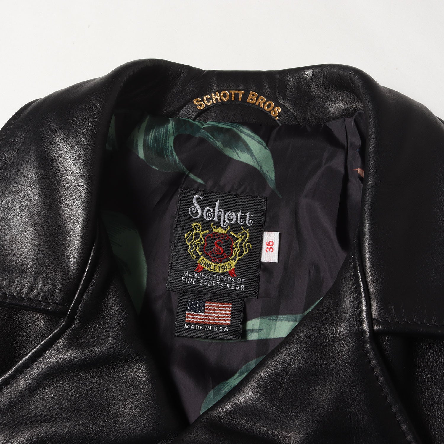 Schott カウレザー ダブル ライダースジャケット - ブランド古着の通販