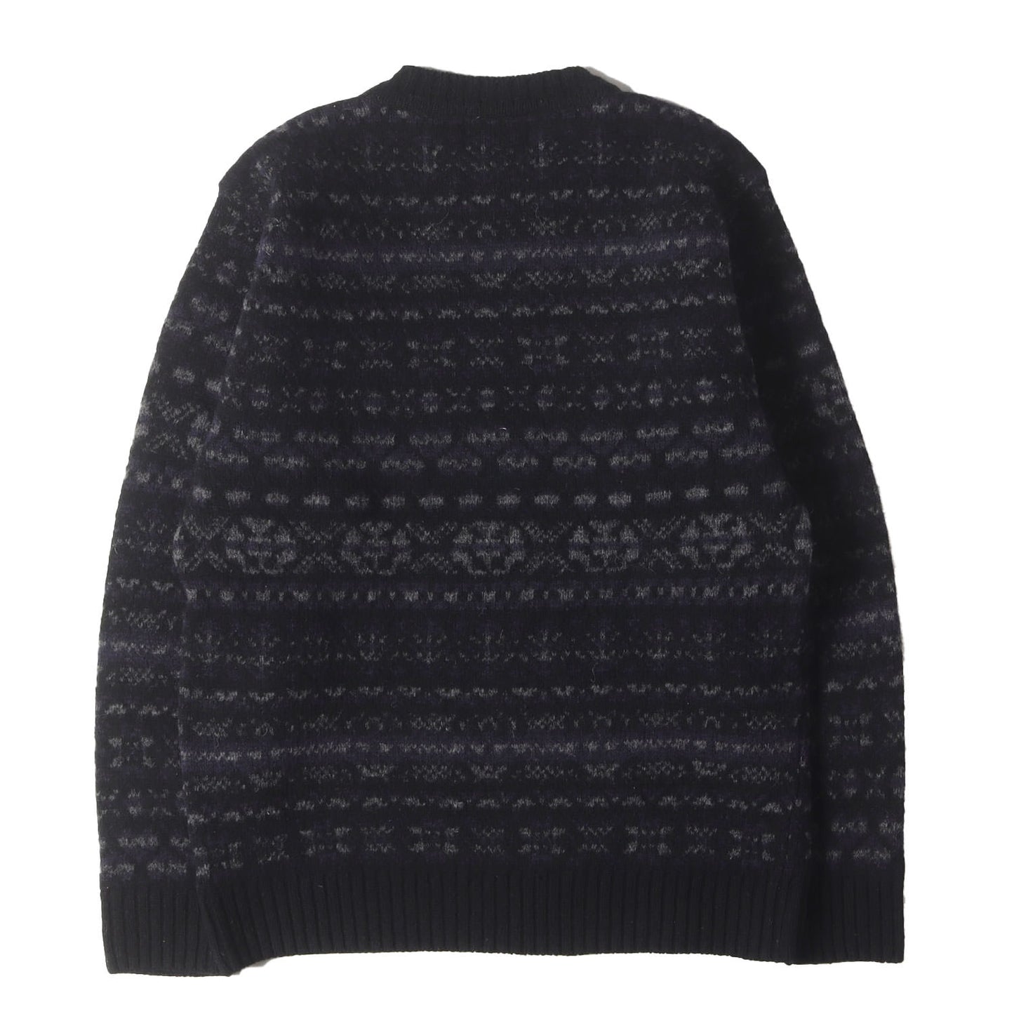 ×INVERALLAN ジャガードボーダー ウールニット セーター(NHIA.SHETLAND / W-JACQUARD.LS)