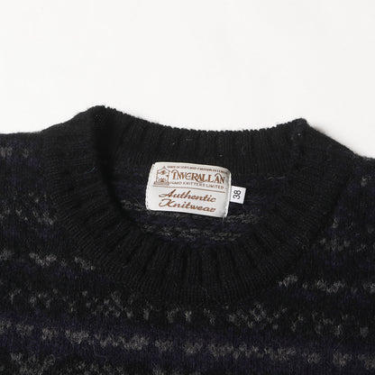 ×INVERALLAN ジャガードボーダー ウールニット セーター(NHIA.SHETLAND / W-JACQUARD.LS)