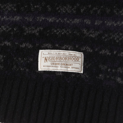 ×INVERALLAN ジャガードボーダー ウールニット セーター(NHIA.SHETLAND / W-JACQUARD.LS)