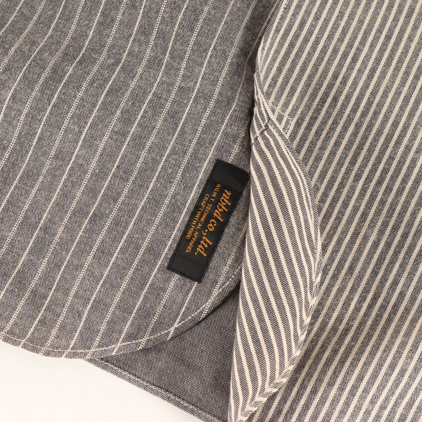 クレイジーパターン ストライプ シャンブレー ワークシャツ