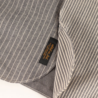 クレイジーパターン ストライプ シャンブレー ワークシャツ