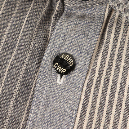 クレイジーパターン ストライプ シャンブレー ワークシャツ