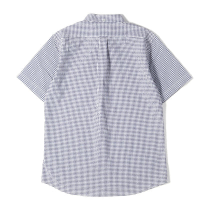 ギンガムチェック シアサッカー ボタンダウン 半袖シャツ(PLAIN S/S)