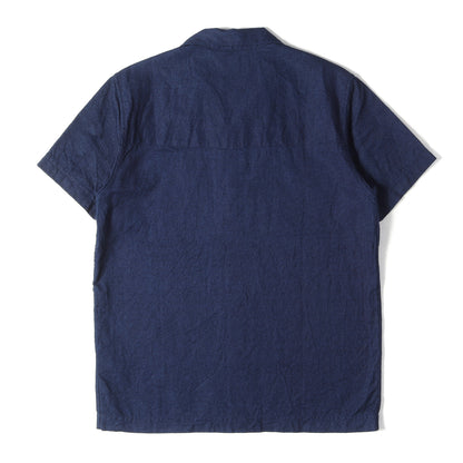 インディゴ オックスフォード オープンカラー 半袖シャツ(ERNEST S/S)
