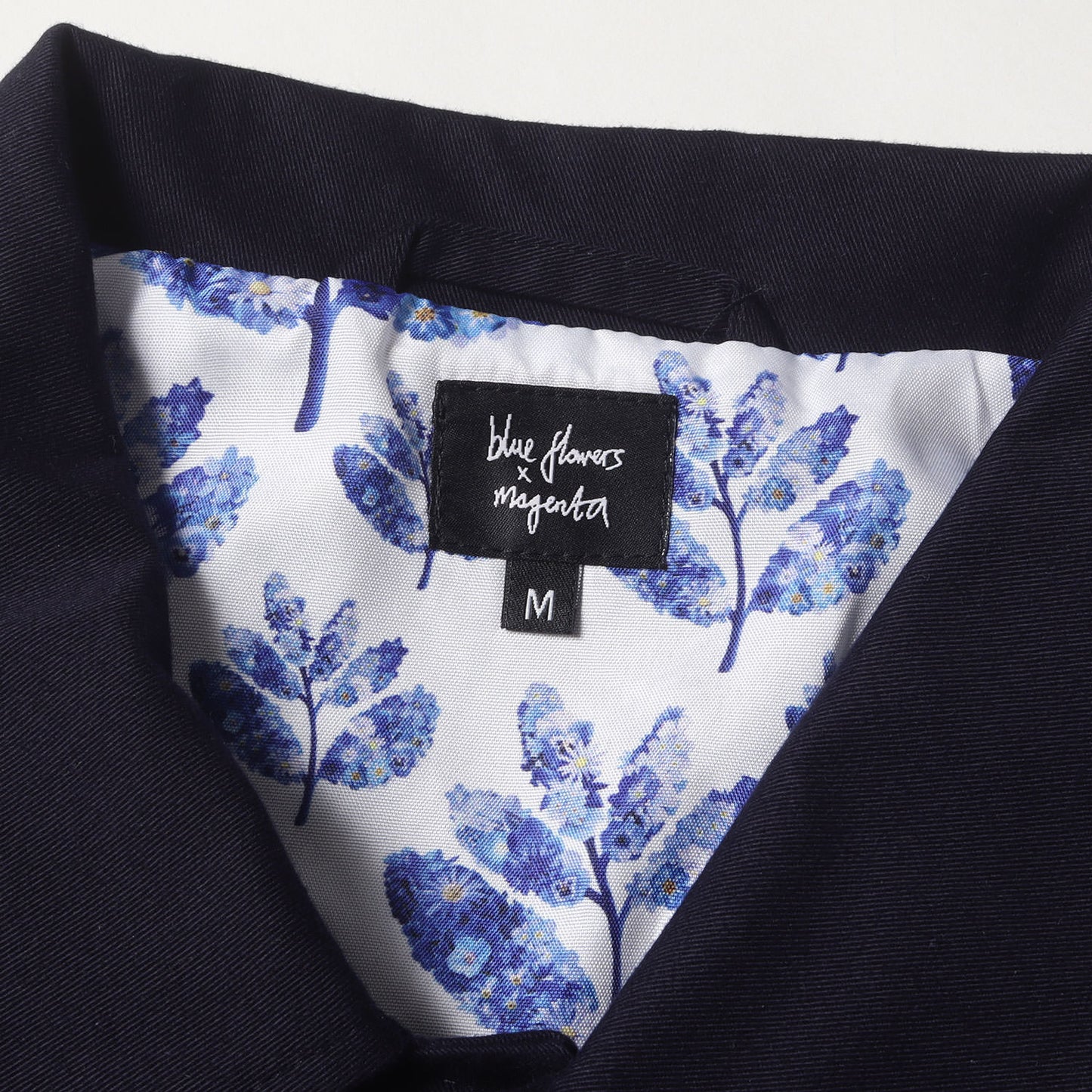 25SS ×Blue flowers 裏地フラワー柄 コットンツイル ジャケット