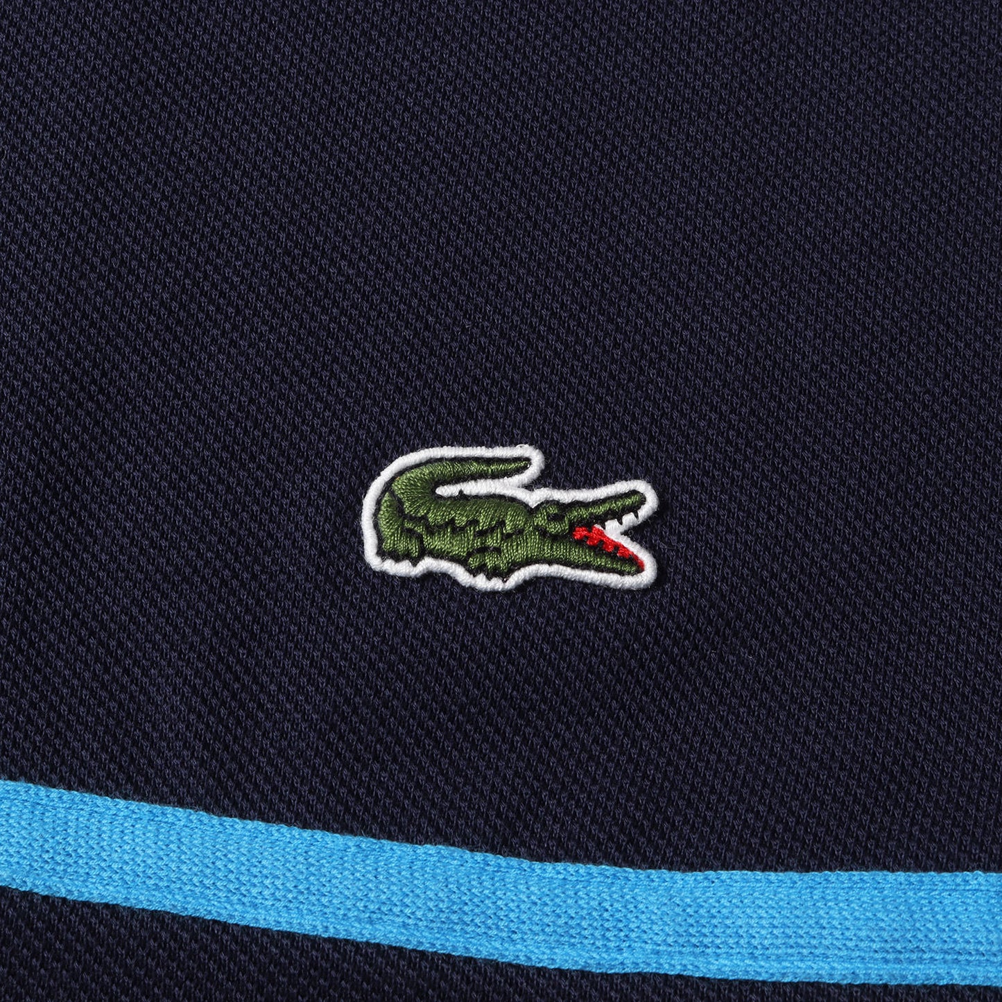 ×LACOSTE L!VE 鹿の子 ロングスリーブ ジップ ポロシャツ(Pique Zip L/S Polo)