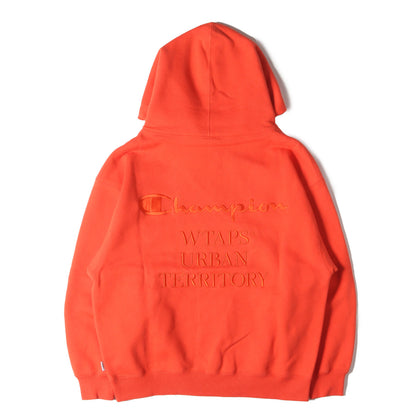 23AW ×Champion ロゴ刺繍 スウェットパーカー(ACADEMY / HOODED / CTPL)