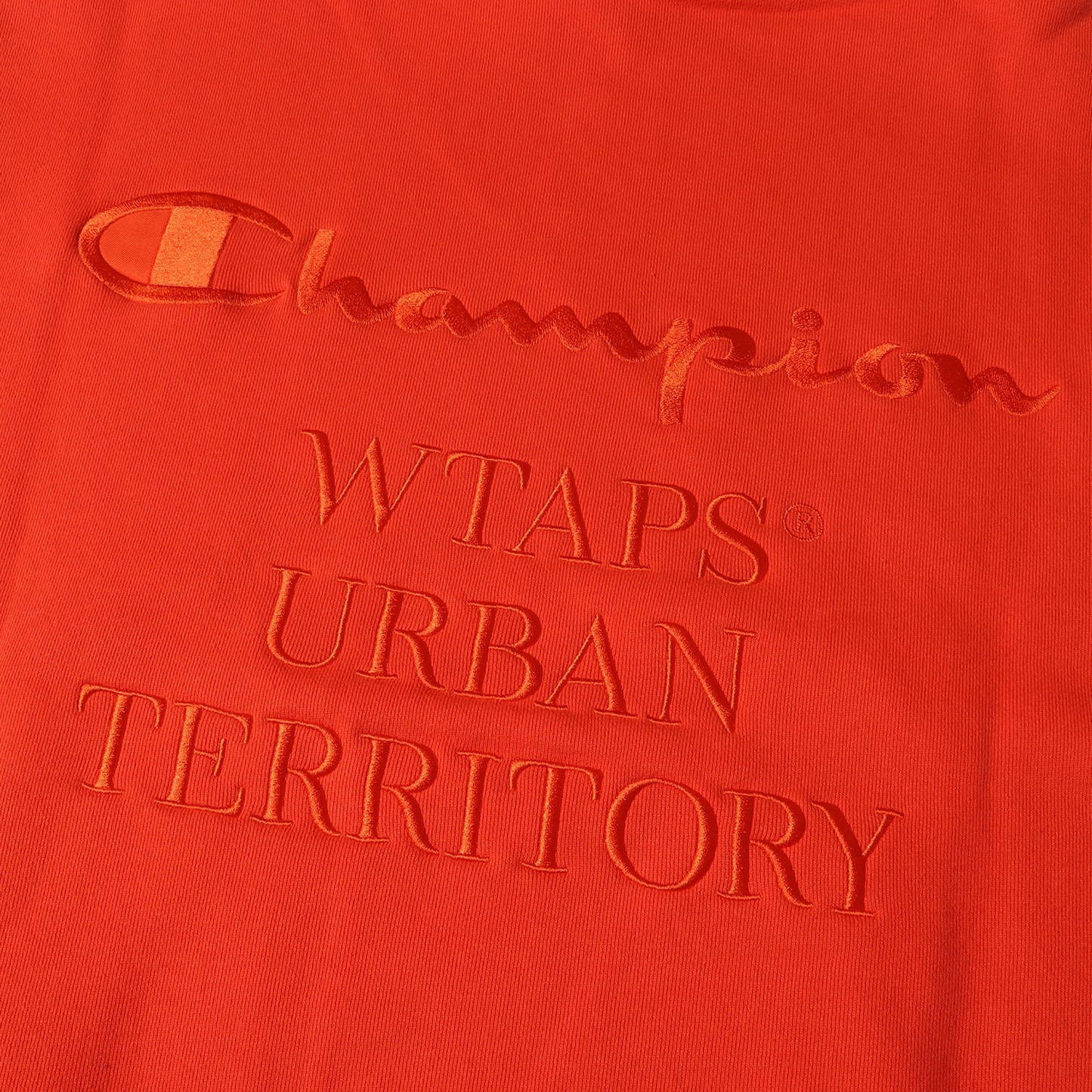 23AW ×Champion ロゴ刺繍 スウェットパーカー(ACADEMY / HOODED / CTPL)