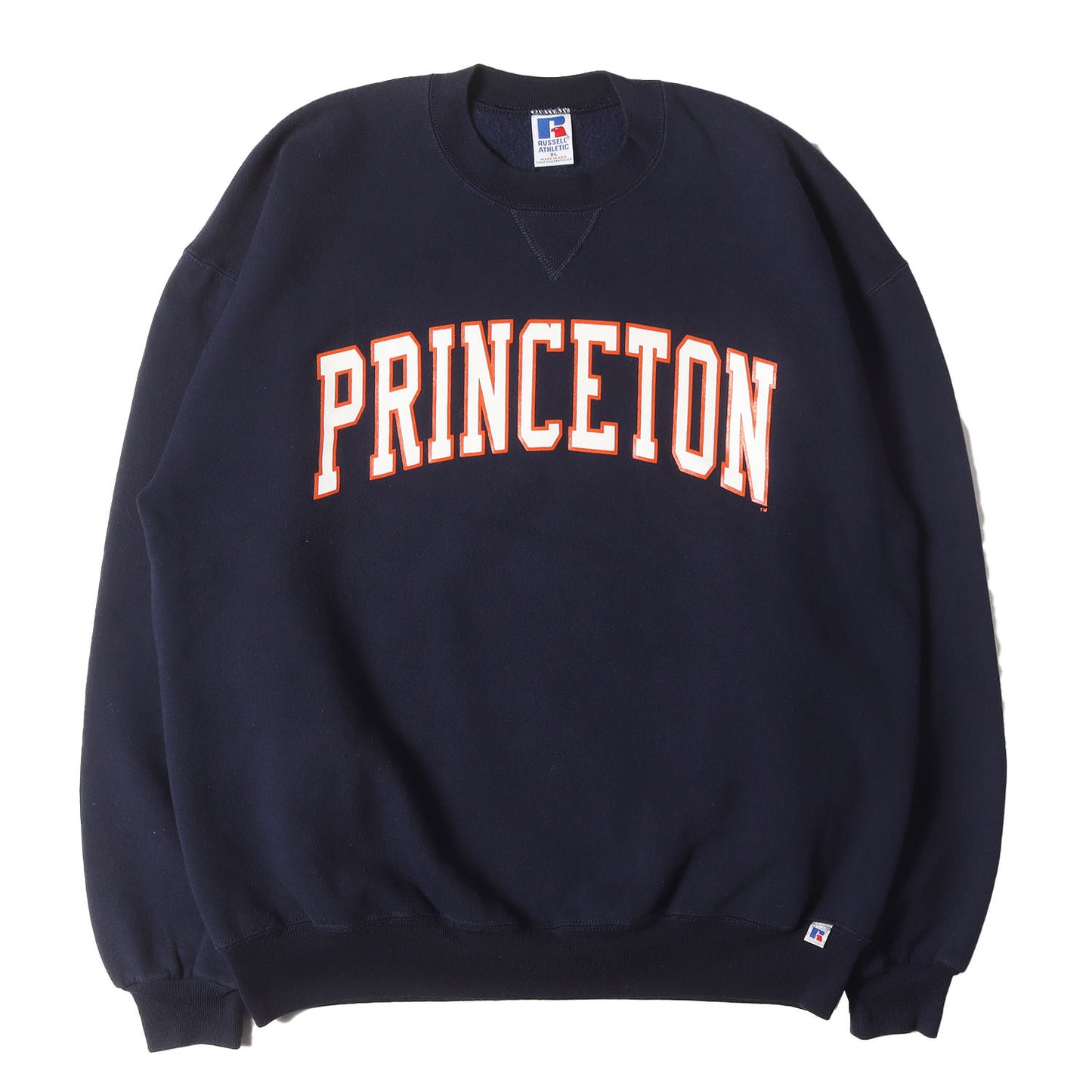 90s PRINCETON カッレジロゴ 前V セットイン スウェットシャツ USA製