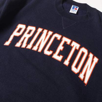 90s PRINCETON カッレジロゴ 前V セットイン スウェットシャツ USA製