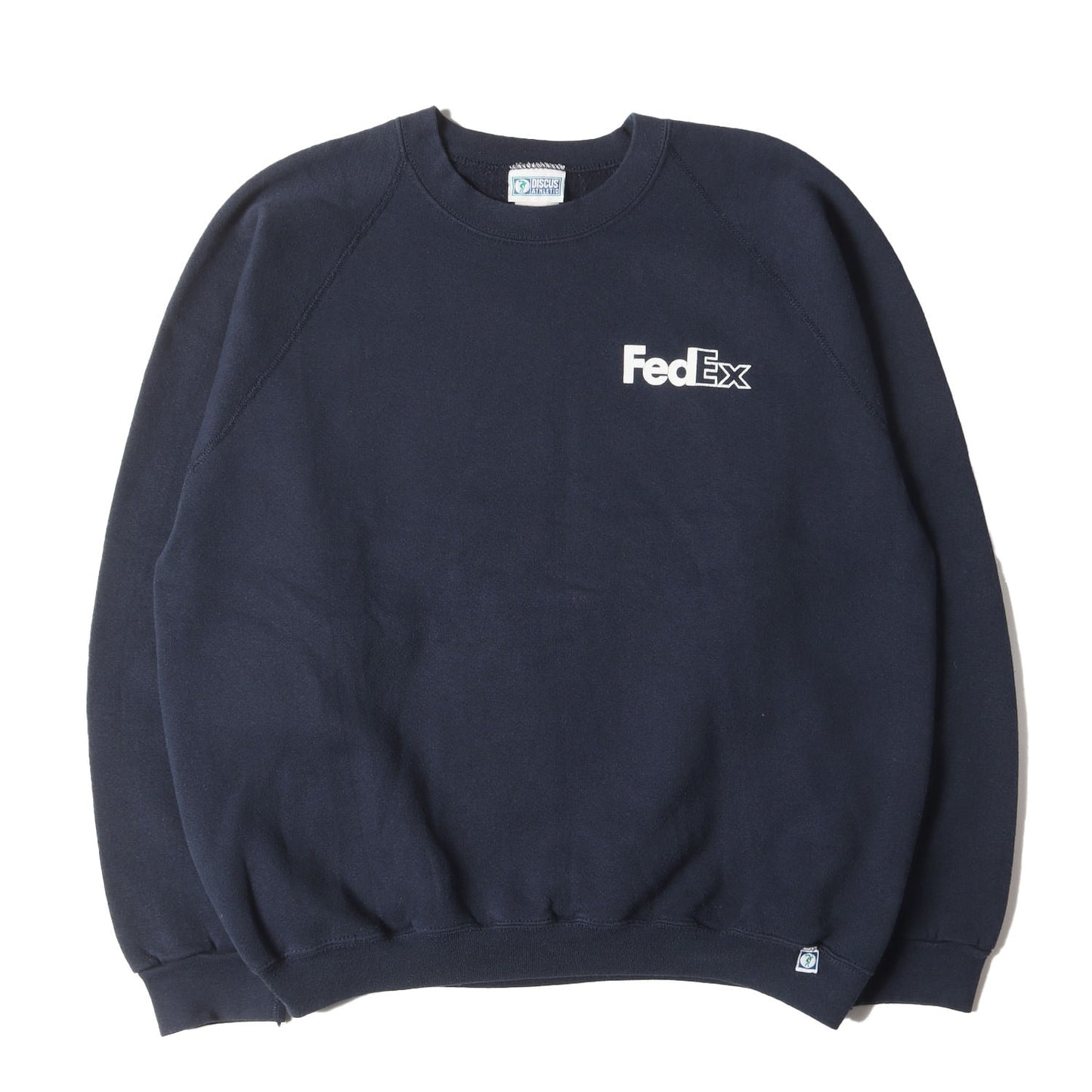 90s FedEx 両面プリント クルーネック スウェット / USA製 DISCUS ATHLETIC
