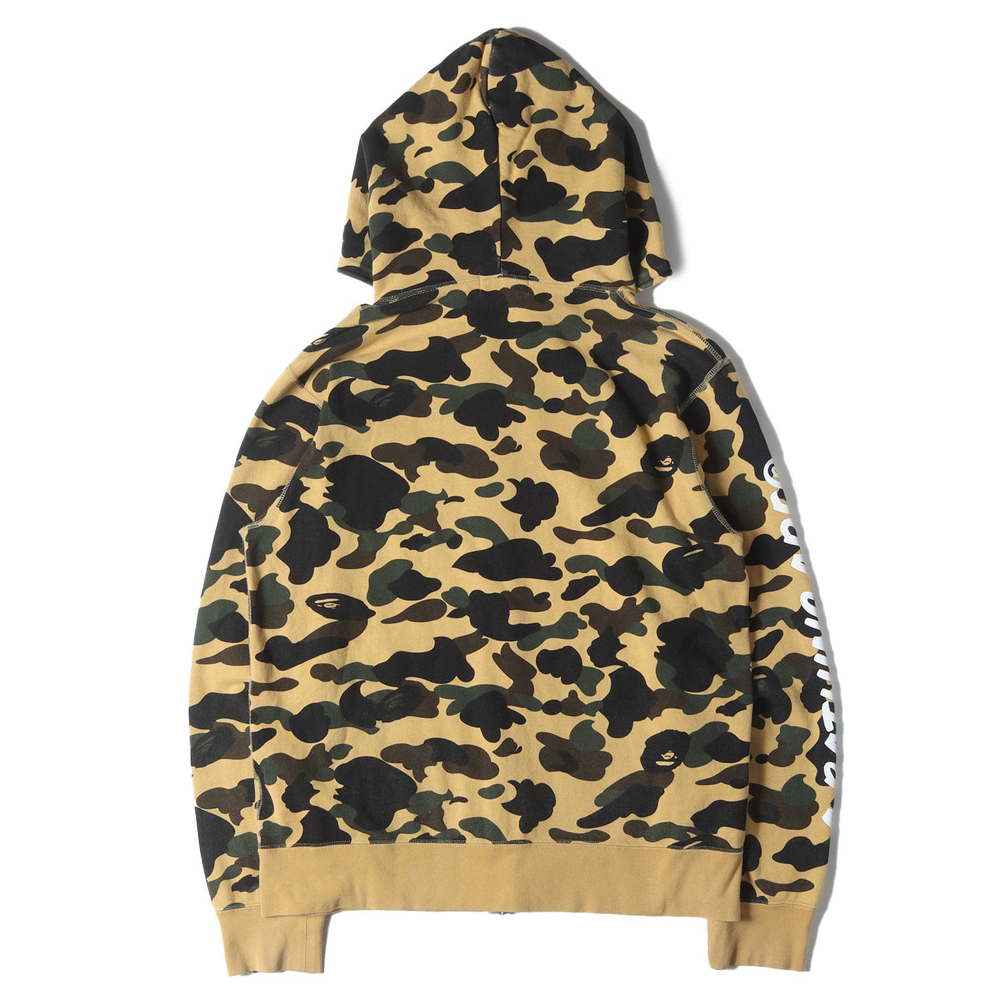 1stカモ 猿迷彩 袖ロゴ ジップ スウェットパーカー