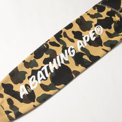 1stカモ 猿迷彩 袖ロゴ ジップ スウェットパーカー