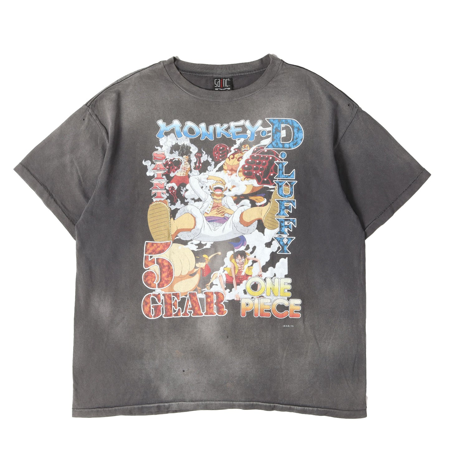 23AW ×ONE PIECE ヴィンテージ加工 モンキー・D・ルフィ Tシャツ(OP_SS T-SHIRT / LUFFY)