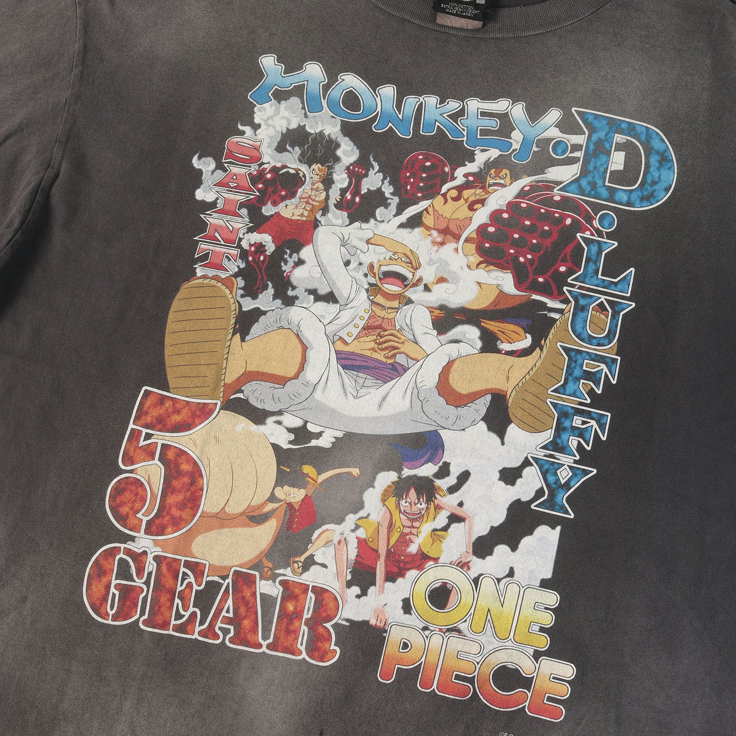 23AW ×ONE PIECE ヴィンテージ加工 モンキー・D・ルフィ Tシャツ(OP_SS T-SHIRT / LUFFY)
