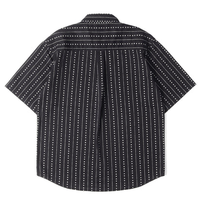 25SS ハートストライプ ワーク 半袖 ボタンシャツ (S/S Drewe Shirt)