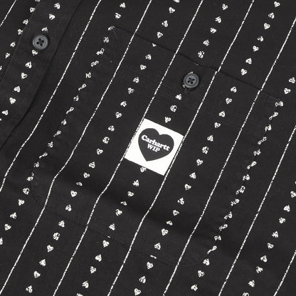 25SS ハートストライプ ワーク 半袖 ボタンシャツ (S/S Drewe Shirt)