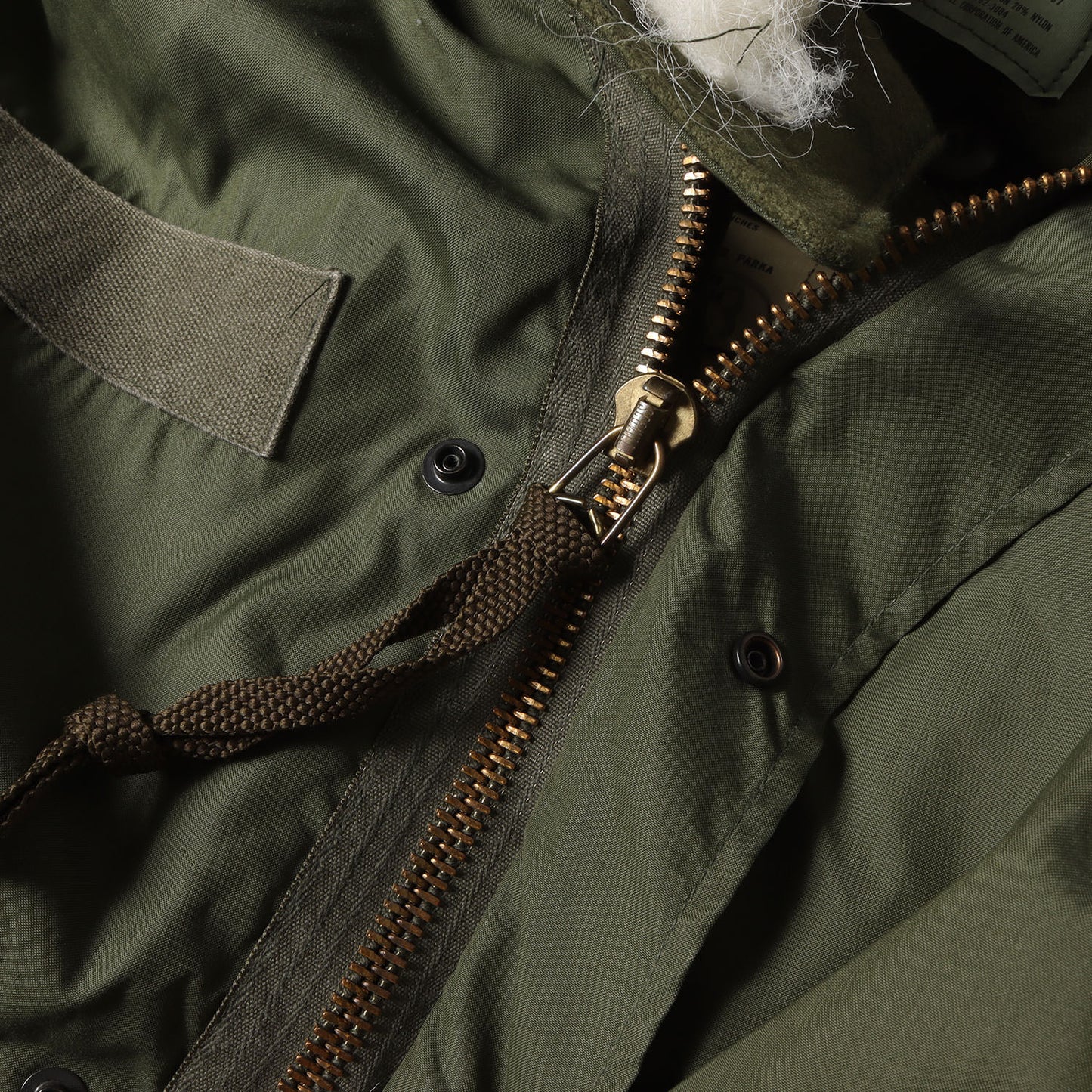[希少 フルセット] 70s - 80s 米軍実物 M-65 フィッシュテール モッズコート / コート ライナー フード 3点フルセット