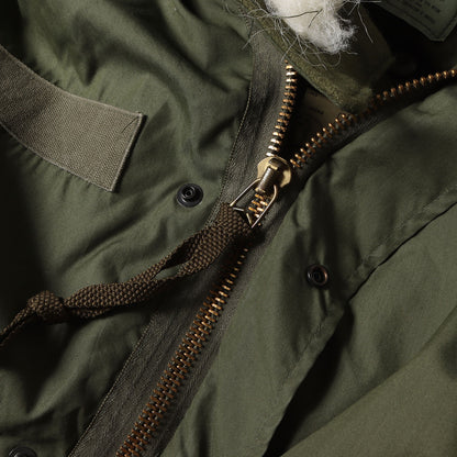 [希少 フルセット] 70s - 80s 米軍実物 M-65 フィッシュテール モッズコート / コート ライナー フード 3点フルセット