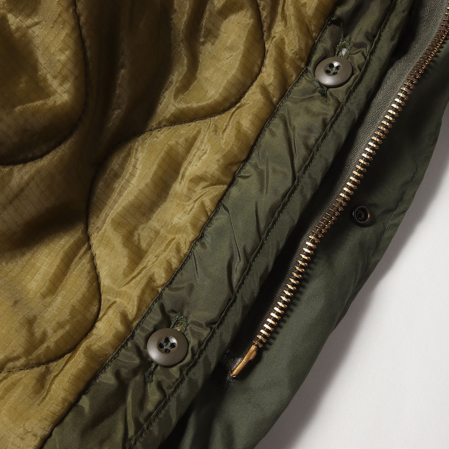 [希少 フルセット] 70s - 80s 米軍実物 M-65 フィッシュテール モッズコート / コート ライナー フード 3点フルセット