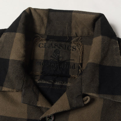 ×fragment design 裾ライン バッファローチェック オープンカラーシャツ