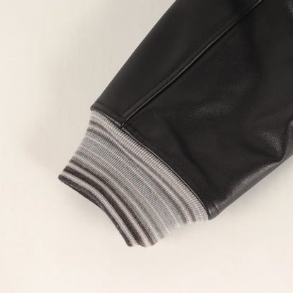 21AW ×HAROSHI 袖レザー メルトンウール スタジャン